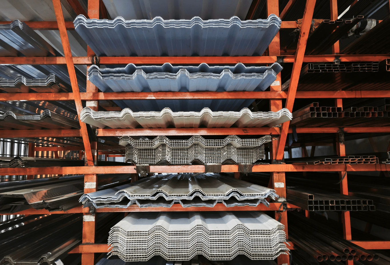 Stacks of custom Sheet Metal